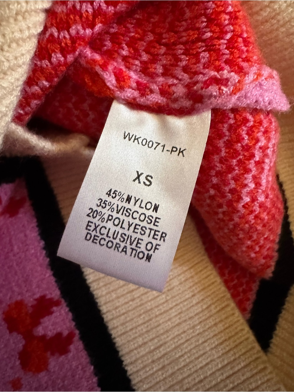THML Pink Label Knit Top with Cream Trim - Picture 4 of 6
